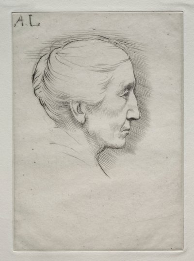 Portret Mme. Pierwsza płyta Emily Hughes. autorstwa Alphonse Legros