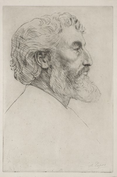 Portret Sir Fredericka Leightona (Pierwsza płyta) autorstwa Alphonse Legros