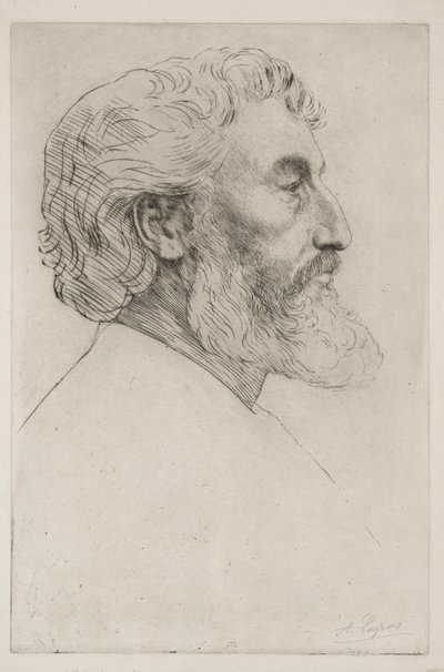 Portret Sir Fredericka Leightona Pierwsza płyta. autorstwa Alphonse Legros