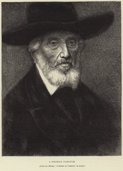 Portret Thomasa Carlylea autorstwa Alphonse Legros