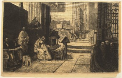 Procesja w hiszpańskim kościele autorstwa Alphonse Legros