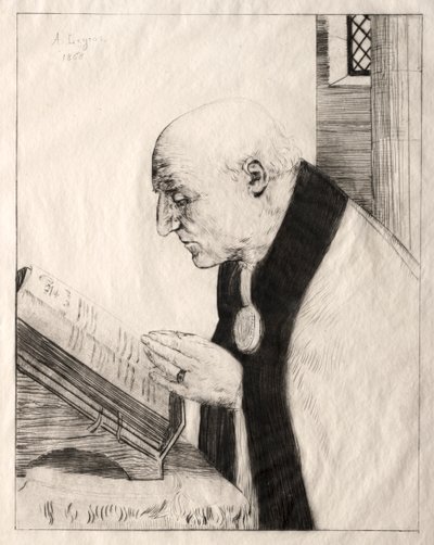 Czytanie Urzędu autorstwa Alphonse Legros