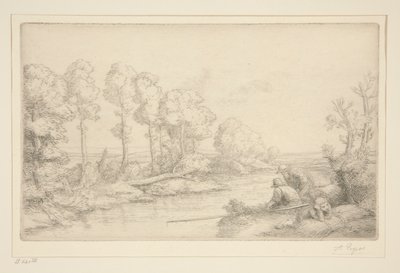 Odpocznij nad rzeką autorstwa Alphonse Legros