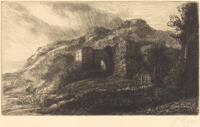 Ruiny zamku autorstwa Alphonse Legros