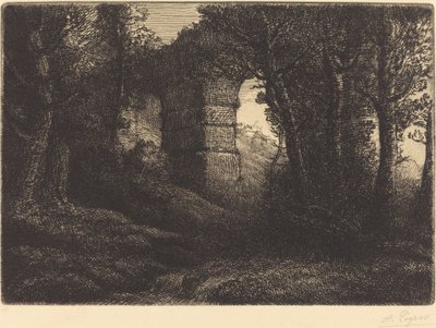 Ruiny starożytnego akweduktu autorstwa Alphonse Legros