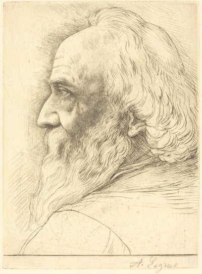 Autoportret, 12. płyta. autorstwa Alphonse Legros