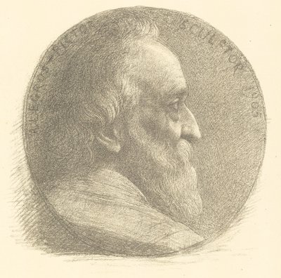 Autoportret, Medalion, nr 1, 9 płyta autorstwa Alphonse Legros