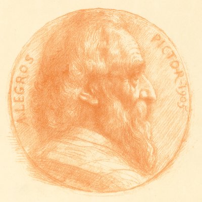 Autoportret, Medalion, nr 2, 11 płyta autorstwa Alphonse Legros