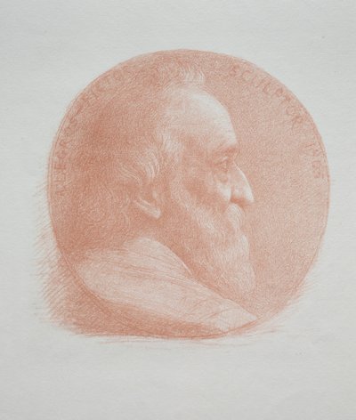 Autoportret, Medalion nr 2 11. Płyta. autorstwa Alphonse Legros