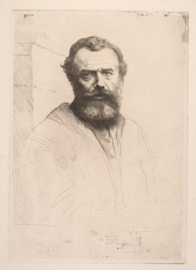 Trzecia płyta do autoportretu. autorstwa Alphonse Legros