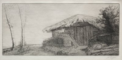 Owczarnia na wzgórzu autorstwa Alphonse Legros