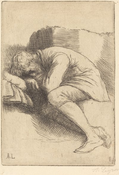 Śpiący Śpiący. autorstwa Alphonse Legros