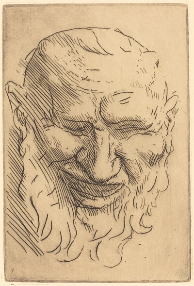 Mała maska ​​satyra autorstwa Alphonse Legros