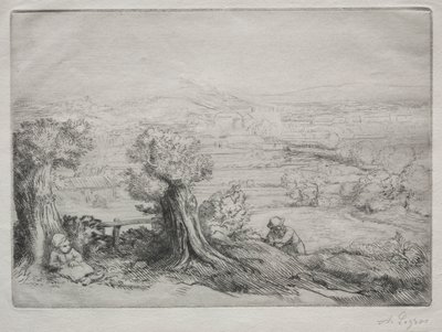 Pamiątka z doliny w Burgundii autorstwa Alphonse Legros