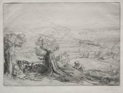 Pamięć o dolinie w Burgundii. autorstwa Alphonse Legros