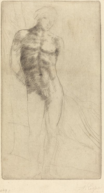 Studium nagiej postaci (Etude de figure nue) autorstwa Alphonse Legros