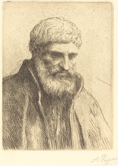Studium Etiudy starca de vieillard. autorstwa Alphonse Legros
