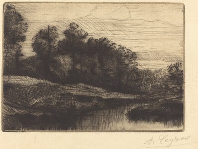 Zachód słońca (wieczór (zachód słońca)) autorstwa Alphonse Legros