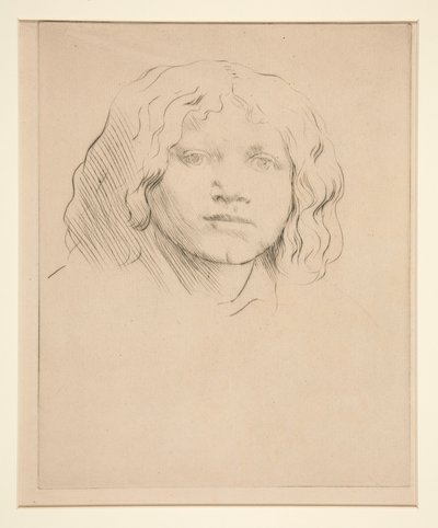 Głowa włoskiego dziecka autorstwa Alphonse Legros