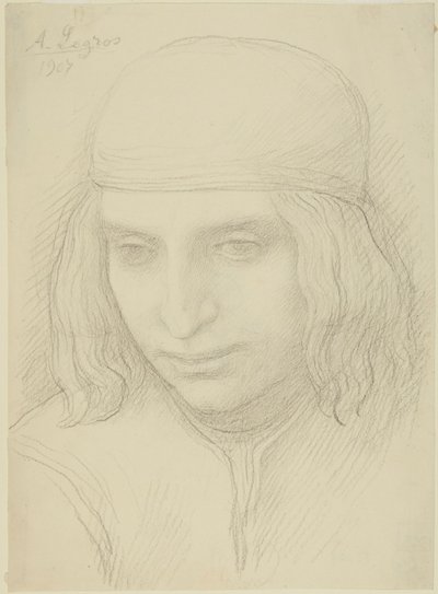 Głowa młodej dziewczyny autorstwa Alphonse Legros