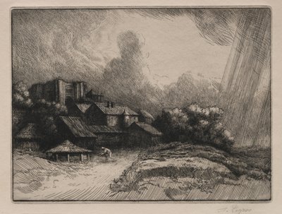 Farma opactwa. autorstwa Alphonse Legros