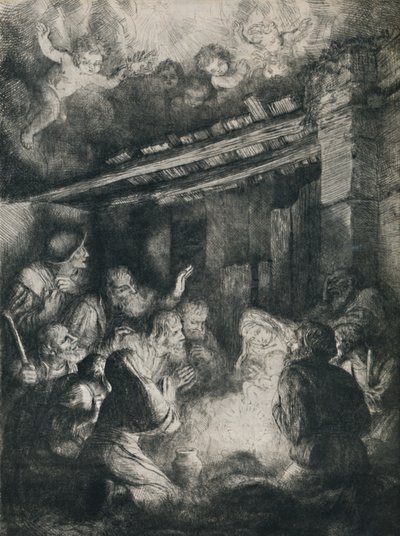 Adoracja pasterzy, 1922. autorstwa Alphonse Legros