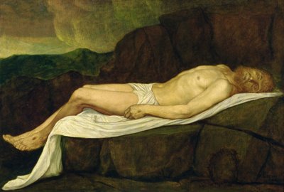 Martwy Chrystus, 1888 autorstwa Alphonse Legros