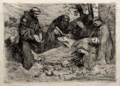 Śmierć św. Franciszka autorstwa Alphonse Legros