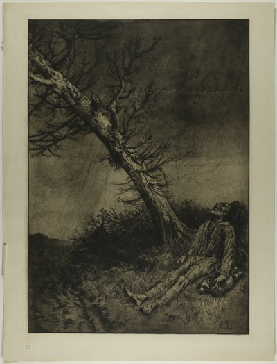 Śmierć włóczęgi autorstwa Alphonse Legros