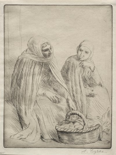 Pierwszy Talerz Handlarzy Jajkami. autorstwa Alphonse Legros
