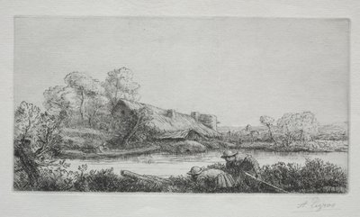 Farma nad rzeką (La Ferme Sur La Rivière: Efekt wieczoru) autorstwa Alphonse Legros