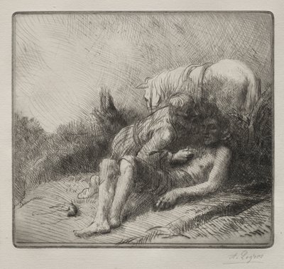 Dobry Samarytanin autorstwa Alphonse Legros