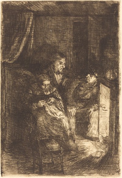 Foyer Paleniska Le. autorstwa Alphonse Legros