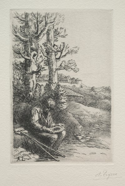 Mały żebrak. autorstwa Alphonse Legros