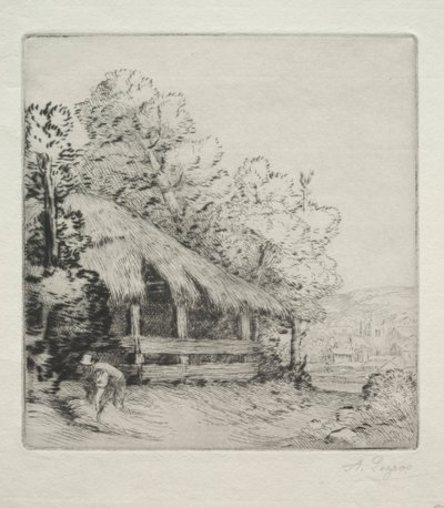 Mała Szopa (Le Petit Hangar) autorstwa Alphonse Legros