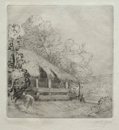 Mała Szopa (Le Petit Hangar) autorstwa Alphonse Legros