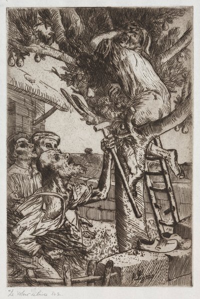 Złodziej gruszek, nr 1, c. 1890. autorstwa Alphonse Legros