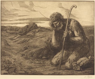 Syn marnotrawny, plansza 6 („Marnotrawne dziecko”) autorstwa Alphonse Legros