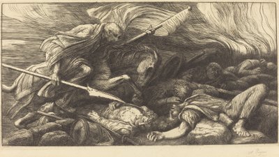 Triumf śmierci: Po bitwie (Le triomphe de la mort: Apres le combat) autorstwa Alphonse Legros