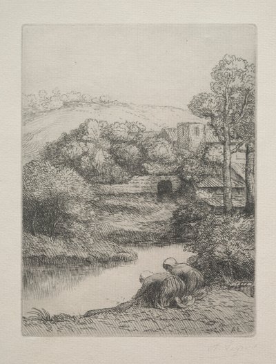 Wash House Le Lavoir, Dite Les Laveuses. autorstwa Alphonse Legros