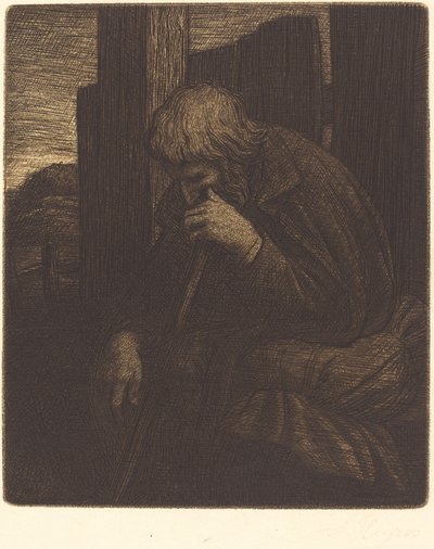 Myśliciel (Myśliciel) autorstwa Alphonse Legros