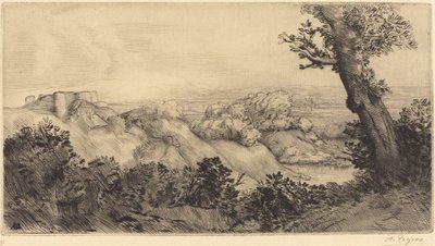Czubek wzgórza autorstwa Alphonse Legros
