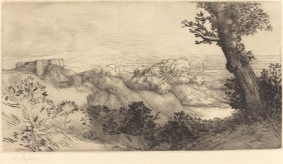 Czubek wzgórza autorstwa Alphonse Legros