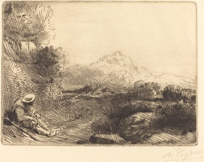Odpoczywający podróżnik autorstwa Alphonse Legros