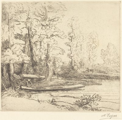 Drzewa na skraju wody autorstwa Alphonse Legros