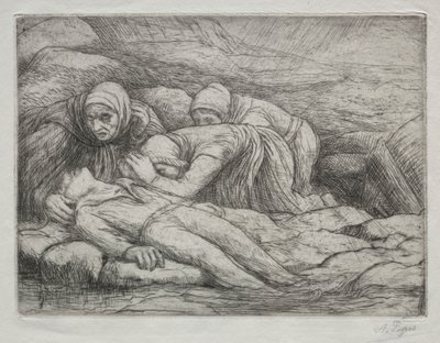 Triumf śmierci: Śmierć w rodzinie marynarzy. autorstwa Alphonse Legros