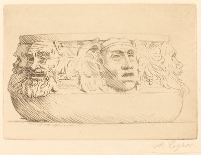 Wazon z groteskami Wazon z maskami. autorstwa Alphonse Legros