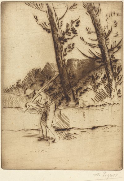 Widok na farmę La ferme des Bordes. autorstwa Alphonse Legros