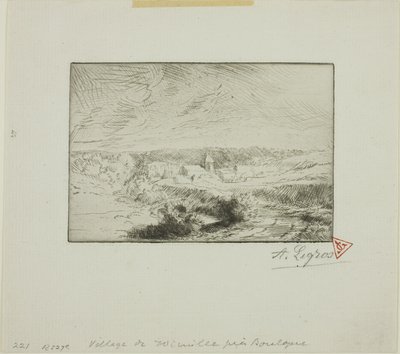 Wioska Wimille, w pobliżu Boulogne autorstwa Alphonse Legros