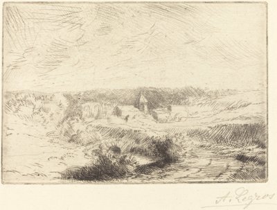Wioska Wimille, niedaleko Boulogne (Village de Wimille, pres Boulogne) autorstwa Alphonse Legros